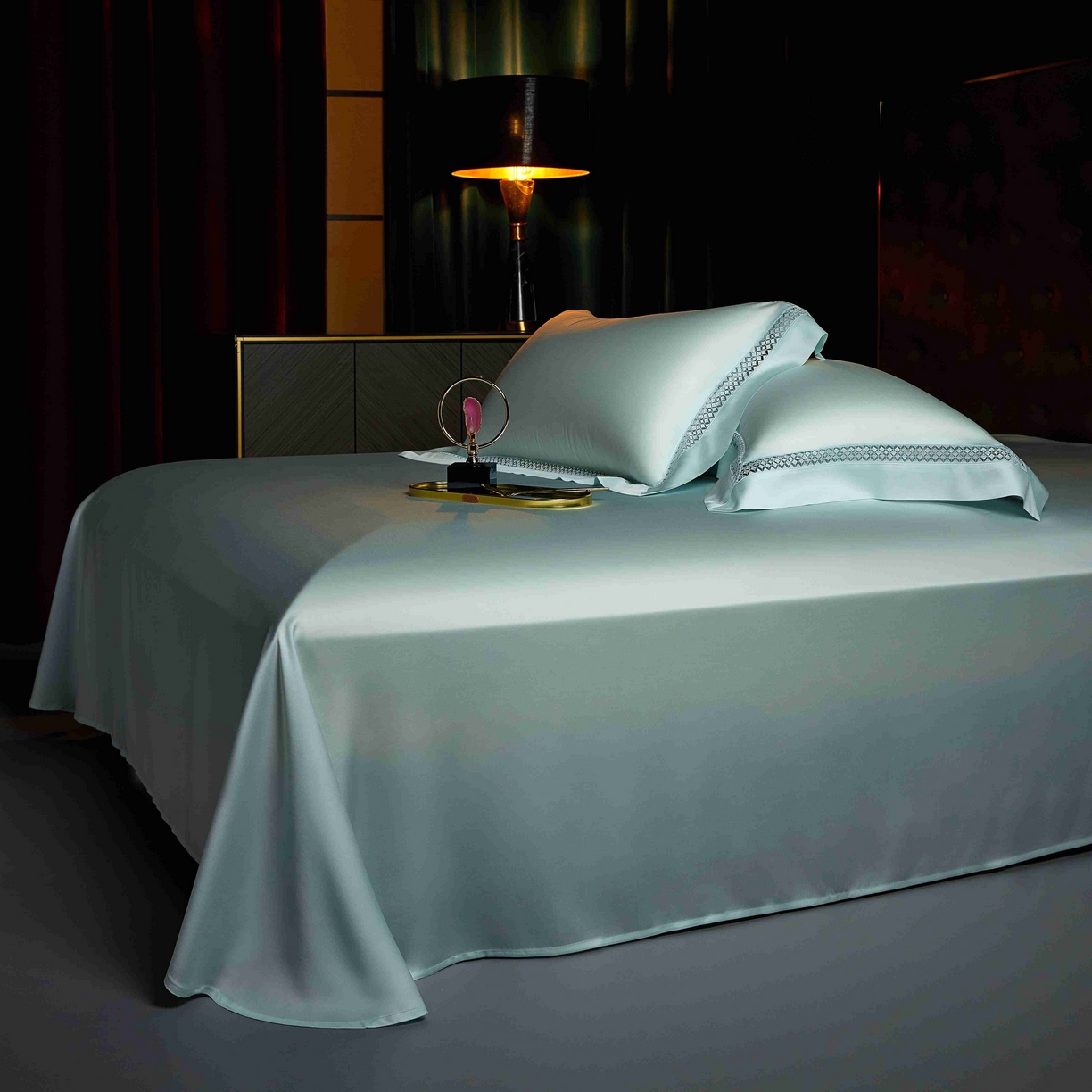 91家纺网 家纺一手货源 找家纺 米多多 2025新款天丝蚕丝夏被【含30%蚕丝】 琉光绿