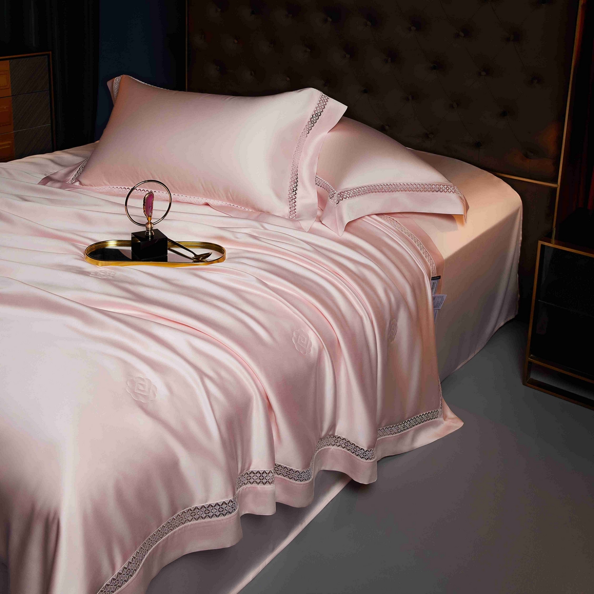 91家纺网 家纺一手货源 找家纺 米多多 2025新款天丝蚕丝夏被【含30%蚕丝】 樱花粉