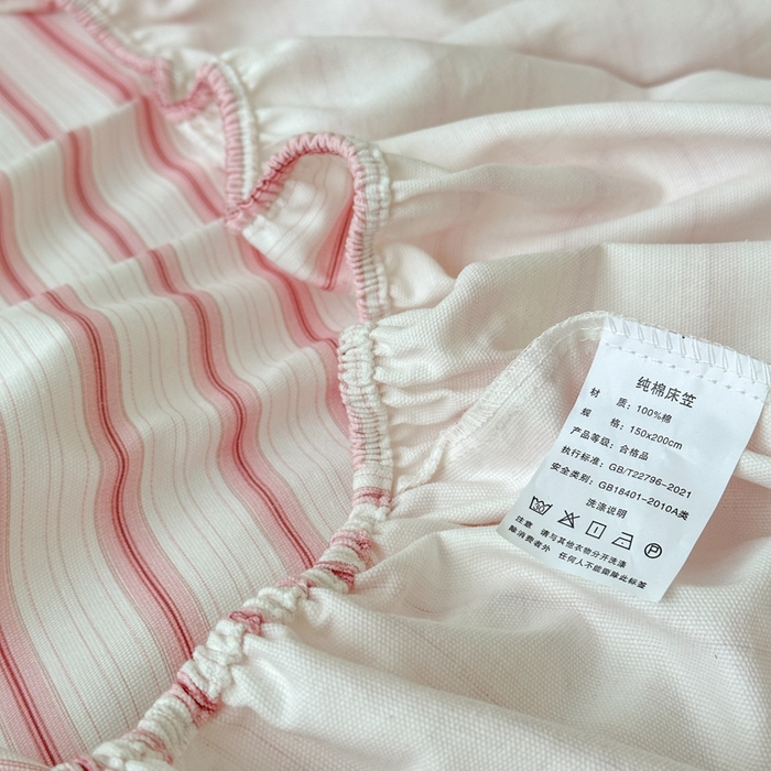 91家纺网 家纺一手货源 找家纺 如意朵 2025全棉老粗布刺绣床笠系列 萌小兔