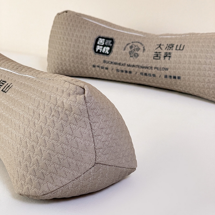 91家纺网 家纺一手货源 找家纺 卓昌枕芯 2025新款大凉山苦荞麦枕头枕芯 苦荞三角枕-咖