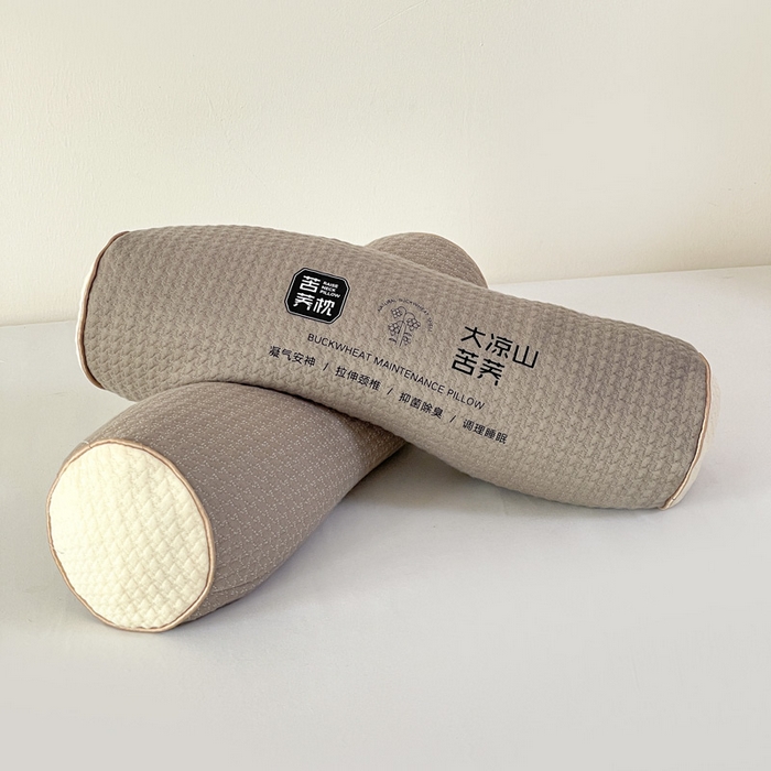 91家纺网 家纺一手货源 找家纺 卓昌枕芯 2025新款大凉山苦荞麦枕头枕芯 苦荞圆柱枕-咖