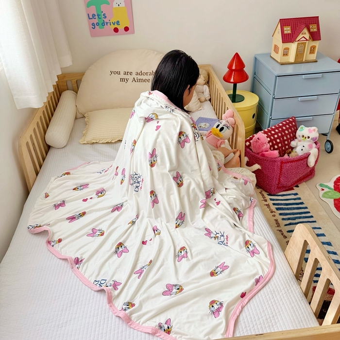 91家纺网 家纺一手货源 找家纺 （总）星期八 2025新款婴儿裸睡级冰丝毯迪斯尼凉感毯