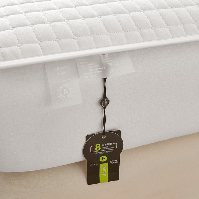 91家纺网 家纺一手货源 找家纺 3C 2025新款全棉水洗棉夹棉 床笠-蝴蝶结 蝴蝶结 雪白