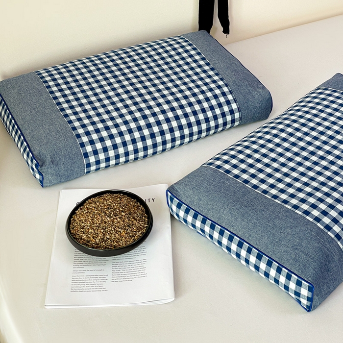 91家纺网 家纺一手货源 找家纺 （总）卓昌枕芯 2025新款全棉水洗棉色织荞麦枕头枕芯