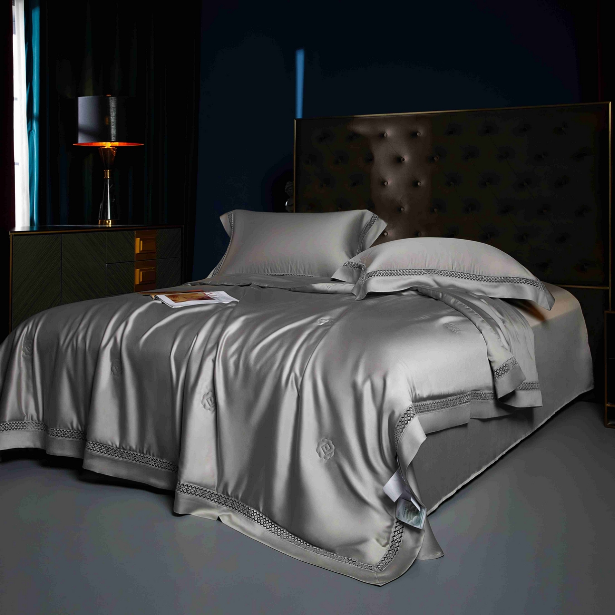 91家纺网 家纺一手货源 找家纺 米多多 2025新款天丝蚕丝夏被【含30%蚕丝】 气质灰