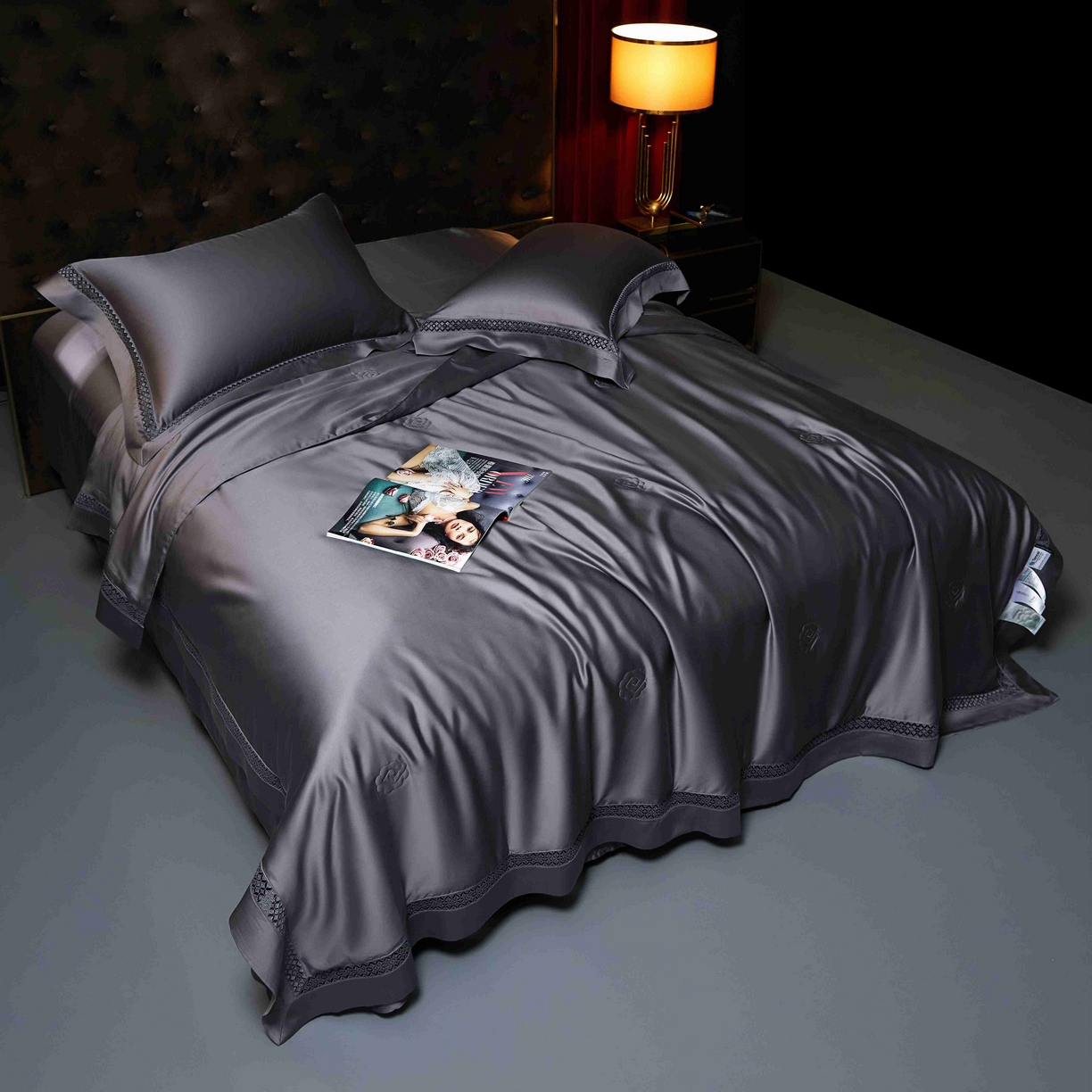 91家纺网 家纺一手货源 找家纺 米多多 2025新款天丝蚕丝夏被【含30%蚕丝】 绅士灰