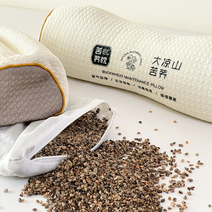 91家纺网 家纺一手货源 找家纺 卓昌枕芯 2025新款大凉山苦荞麦枕头枕芯 苦荞圆柱枕-米