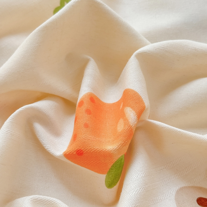 91家纺网 家纺一手货源 找家纺 宜家坊 2025新款春夏原棉鱼骨棉老粗布花边印花床单软凉席三件套 萌熊