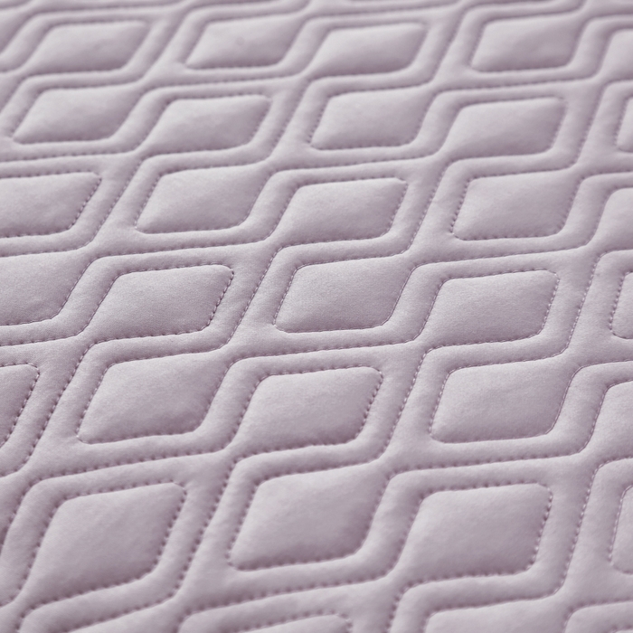 91家纺网 家纺一手货源 找家纺 OL家纺 2025新款100支天丝棉居家轻奢床盖夹棉防滑四件套 木槿紫