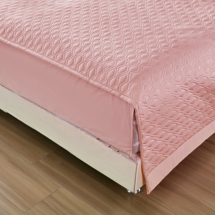 91家纺网 家纺一手货源 找家纺 OL家纺 2025新款100支天丝棉居家轻奢床盖夹棉防滑四件套 芙蓉玉