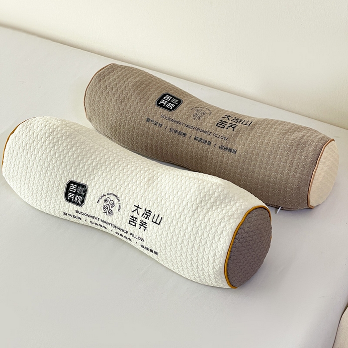 91家纺网 家纺一手货源 找家纺 卓昌枕芯 2025新款大凉山苦荞麦枕头枕芯 苦荞圆柱枕-咖