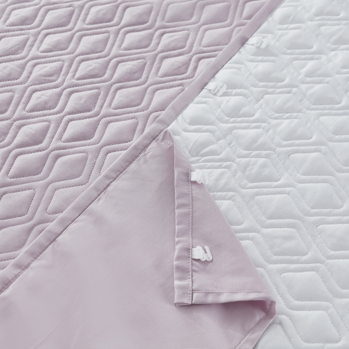 91家纺网 家纺一手货源 找家纺 OL家纺 2025新款100支天丝棉居家轻奢床盖夹棉防滑四件套 木槿紫