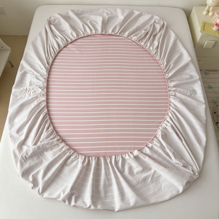 91家纺网 家纺一手货源 找家纺 如意朵 2025全棉老粗布刺绣床笠系列 小可爱