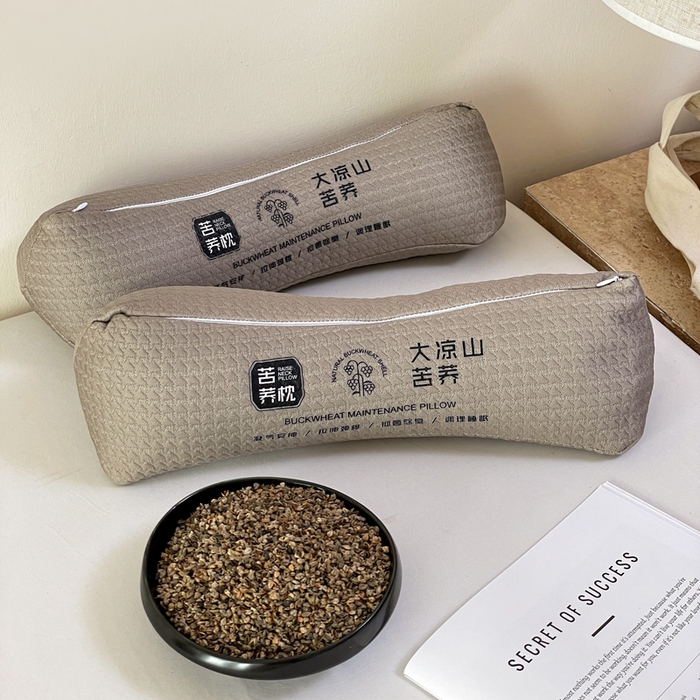 91家纺网 家纺一手货源 找家纺 卓昌枕芯 2025新款大凉山苦荞麦枕头枕芯 苦荞三角枕-咖