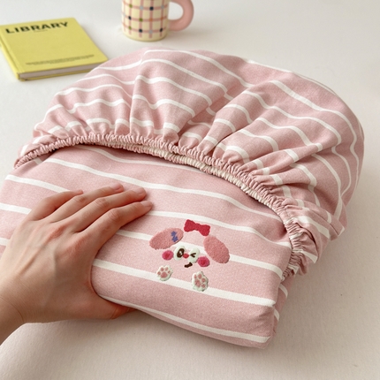 91家纺网 家纺一手货源 找家纺 （总）如意朵 2025全棉老粗布刺绣床笠系列