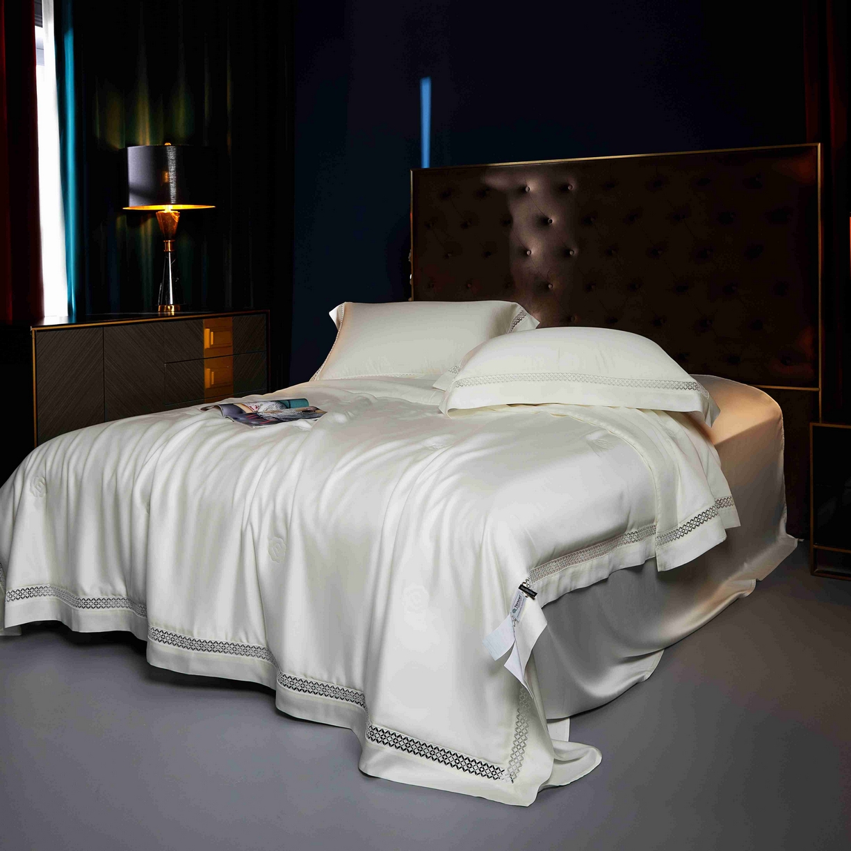 91家纺网 家纺一手货源 找家纺 米多多 2025新款天丝蚕丝夏被【含30%蚕丝】 珍珠白