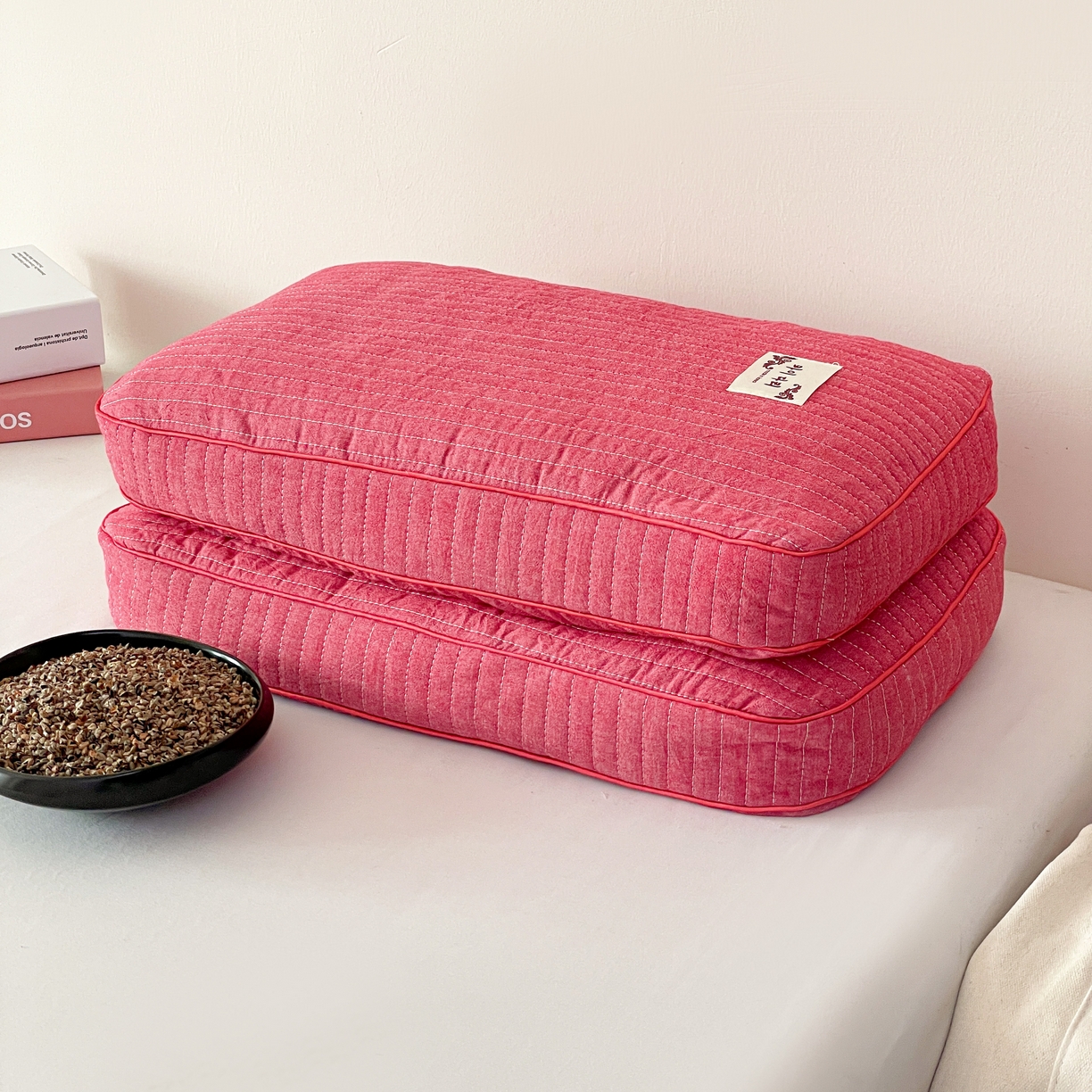 91家纺网 家纺一手货源 找家纺 （总）卓昌枕芯 2025新款韩式磨毛水洗棉面包荞麦枕头枕芯