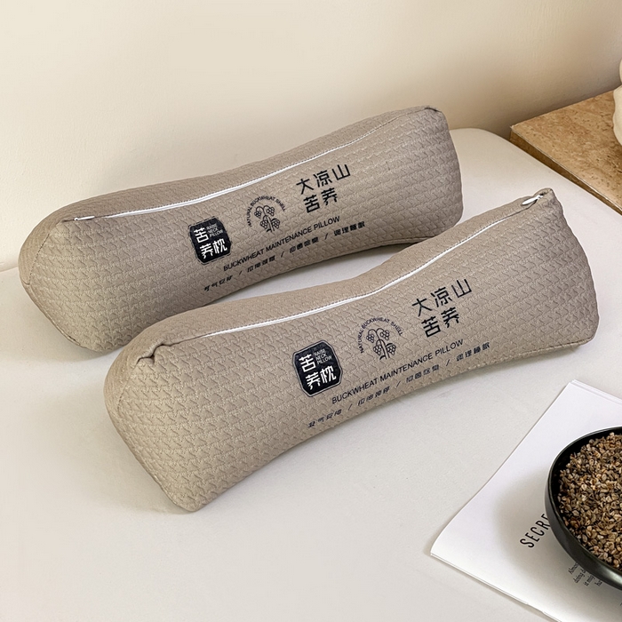 91家纺网 家纺一手货源 找家纺 卓昌枕芯 2025新款大凉山苦荞麦枕头枕芯 苦荞三角枕-咖