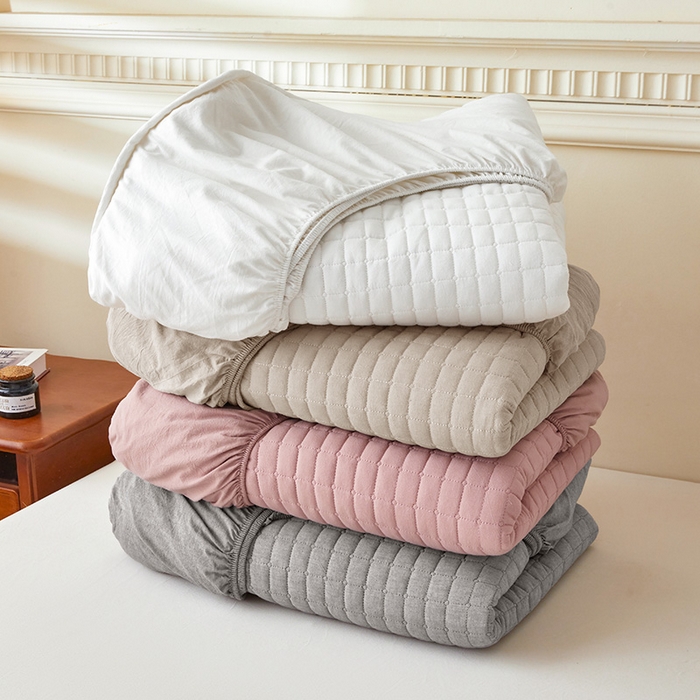 91家纺网 家纺一手货源 找家纺 3C 2025新款全棉水洗棉夹棉 床笠-蝴蝶结 组合图