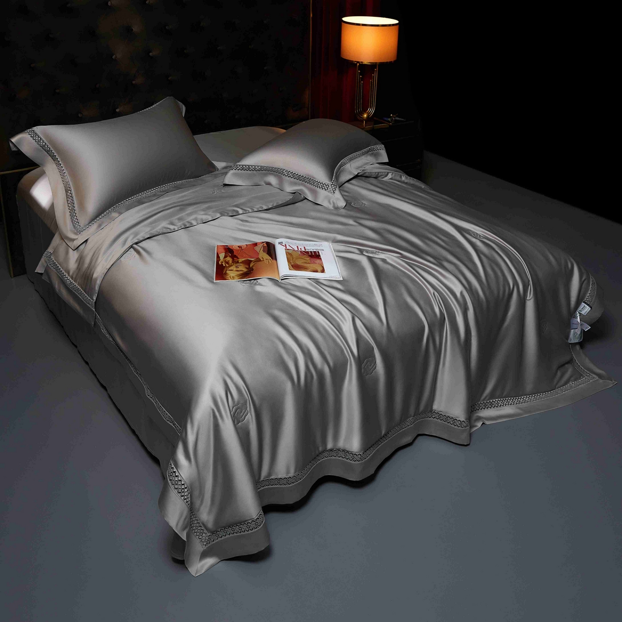 91家纺网 家纺一手货源 找家纺 米多多 2025新款天丝蚕丝夏被【含30%蚕丝】 气质灰