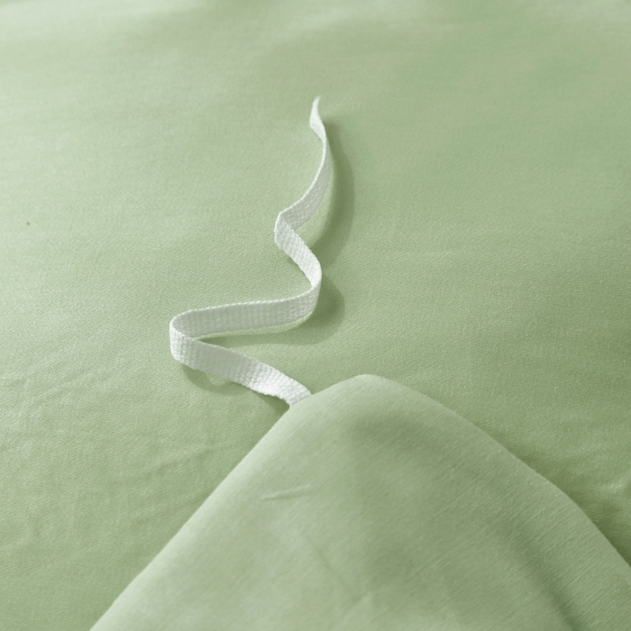 91家纺网 家纺一手货源 找家纺 OL家纺 2025新款100支天丝棉居家轻奢床盖夹棉防滑四件套 春山绿
