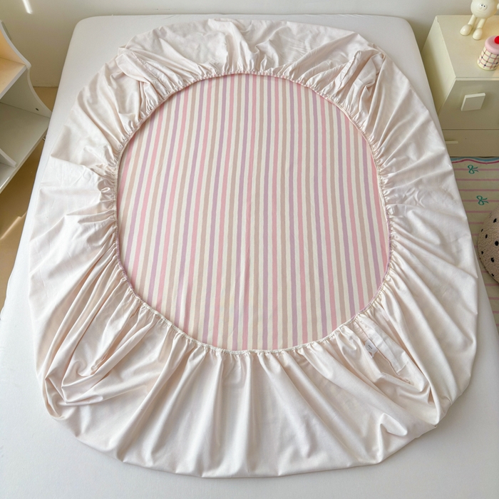 91家纺网 家纺一手货源 找家纺 如意朵 2025全棉老粗布刺绣床笠系列 小卡皮