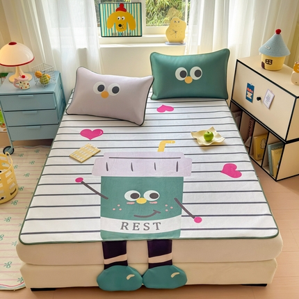 91家纺网 家纺一手货源 找家纺 乐童家纺 2025新款大版300D冰藤席 可口可乐