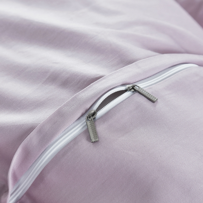 91家纺网 家纺一手货源 找家纺 OL家纺 2025新款100支天丝棉居家轻奢床盖夹棉防滑四件套 木槿紫