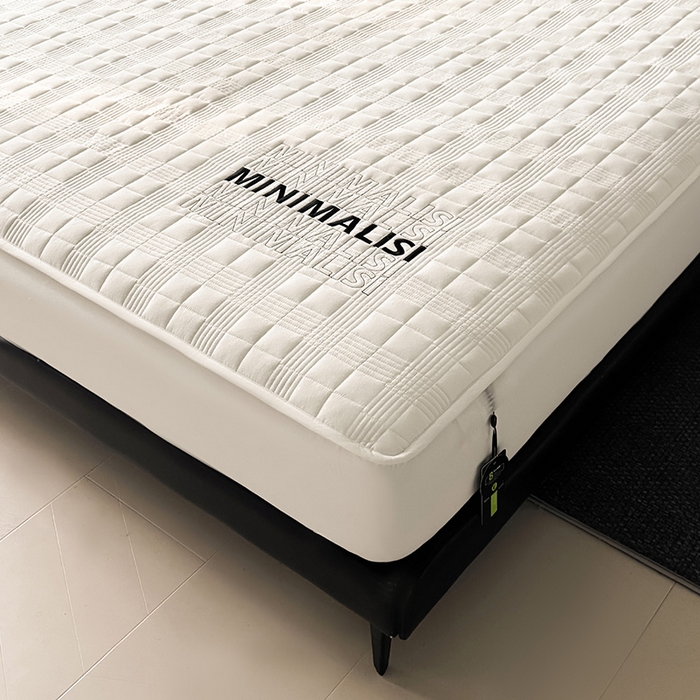 91家纺网 家纺一手货源 找家纺 3C 2025新款全棉水洗棉刺绣夹棉床笠 漫生活 云朵白