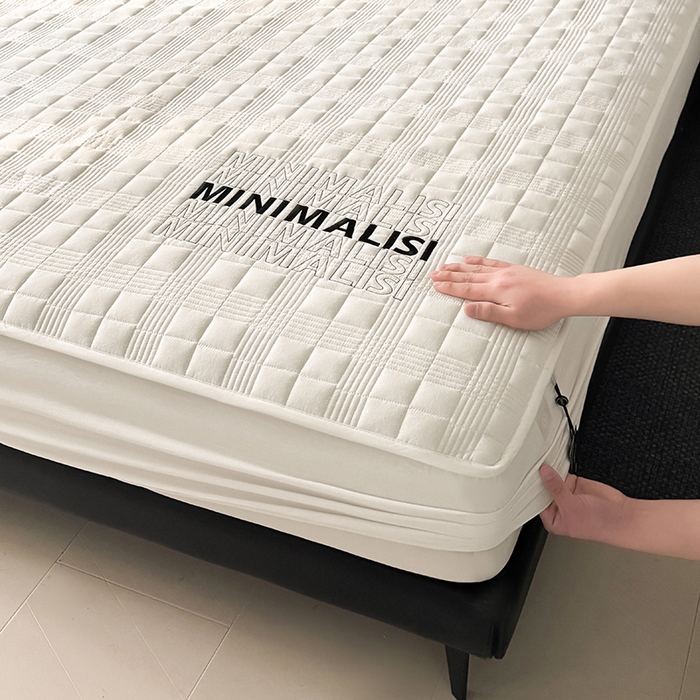 91家纺网 家纺一手货源 找家纺 （总）3C 2025新款全棉水洗棉刺绣夹棉床笠