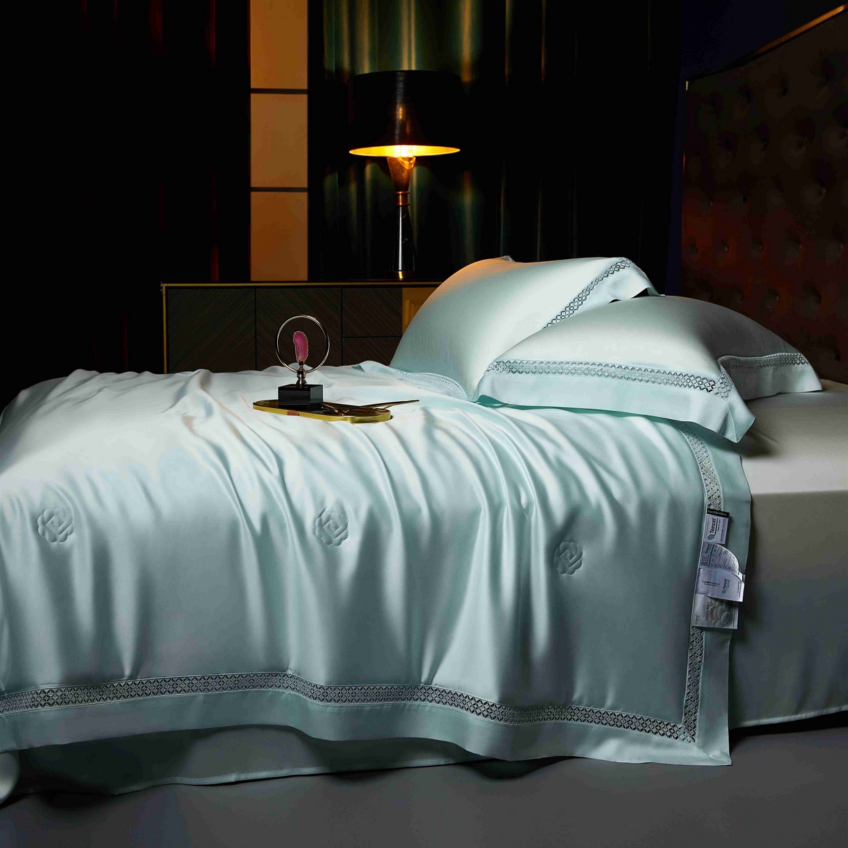 91家纺网 家纺一手货源 找家纺 米多多 2025新款天丝蚕丝夏被【含30%蚕丝】 琉光绿