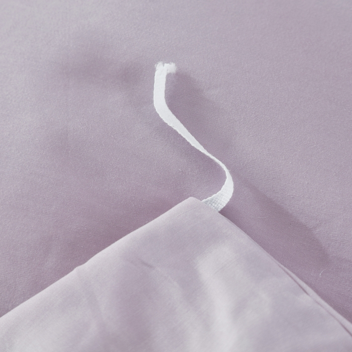 91家纺网 家纺一手货源 找家纺 OL家纺 2025新款100支天丝棉居家轻奢床盖夹棉防滑四件套 木槿紫