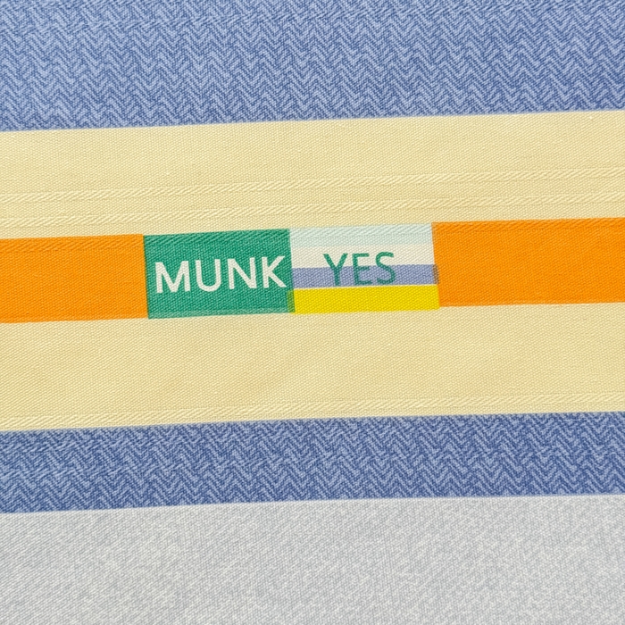 91家纺网 家纺一手货源 找家纺 宜家坊 2025新款春夏原棉鱼骨棉老粗布花边印花床单软凉席三件套 简彩条纹