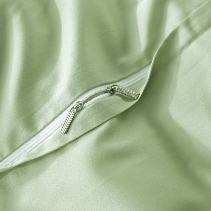 91家纺网 家纺一手货源 找家纺 OL家纺 2025新款100支天丝棉居家轻奢床盖夹棉防滑四件套 春山绿