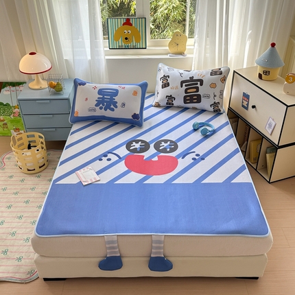 91家纺网 家纺一手货源 找家纺 乐童家纺 2025新款大版300D冰藤席 暴富