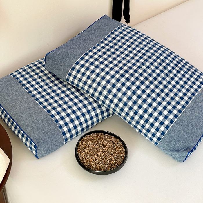 91家纺网 家纺一手货源 找家纺 （总）卓昌枕芯 2025新款全棉水洗棉色织荞麦枕头枕芯