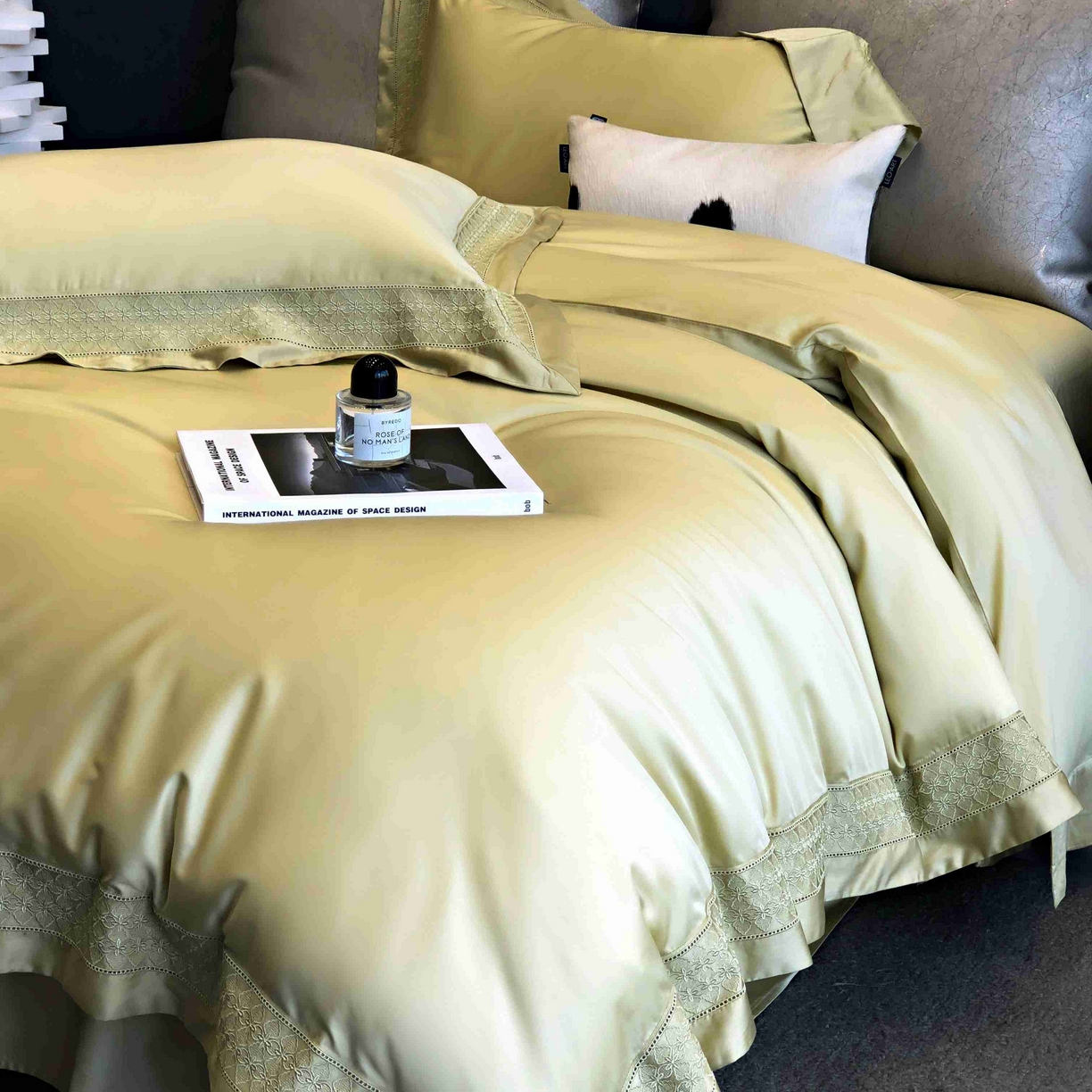 91家纺网 家纺一手货源 找家纺 （总）涞澳家纺 2025新款60S天丝棉花边款四件套-星雅