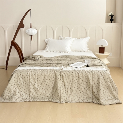 91家纺网 家纺一手货源 找家纺 （总）久典家居 2025新款全棉有氧双层纱夏被