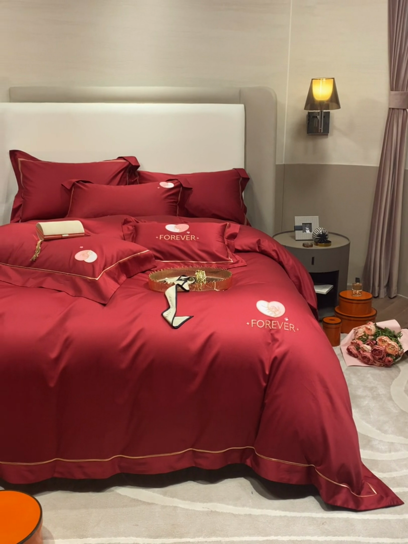 91家纺网 家纺一手货源 找家纺 （总）涞澳家纺 2025新款婚庆款四件套