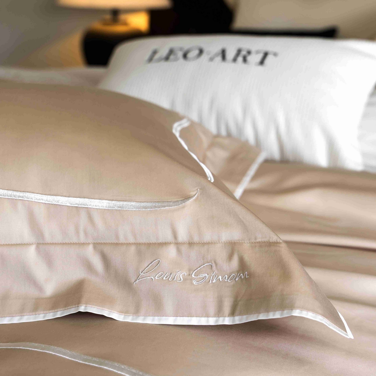 91家纺网 家纺一手货源 找家纺 涞澳家纺 2025新款80S全棉贡缎小蛮腰四件套-浅依 浅依-香槟