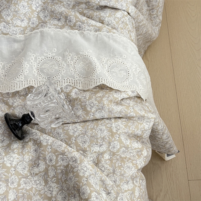 91家纺网 家纺一手货源 找家纺 久典家居 2025新款全棉有氧双层纱夏被 初春