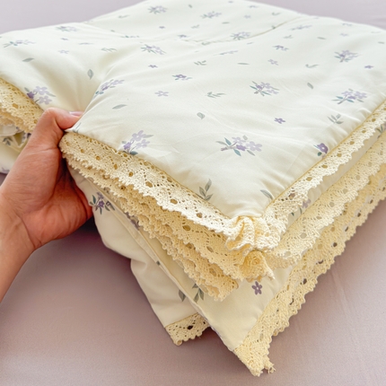 91家纺网 家纺一手货源 找家纺 可思家纺 2025新款针织棉双层纱夏被 清茶