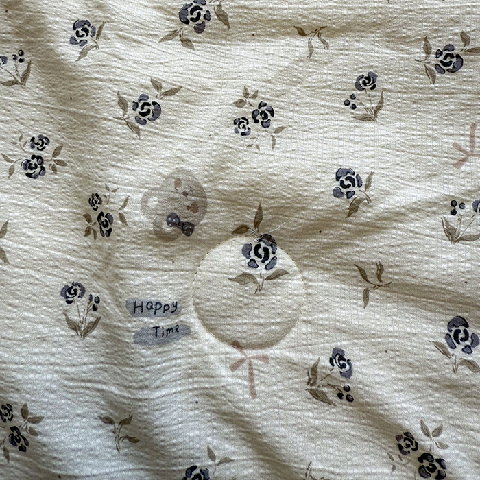 91家纺网 家纺一手货源 找家纺 星巴k家纺 2025新款春夏云感双层纱A类母婴级三角针夏被贝壳边夏凉被贝壳绣【可提供买家秀】 贝壳绣-风铃小熊