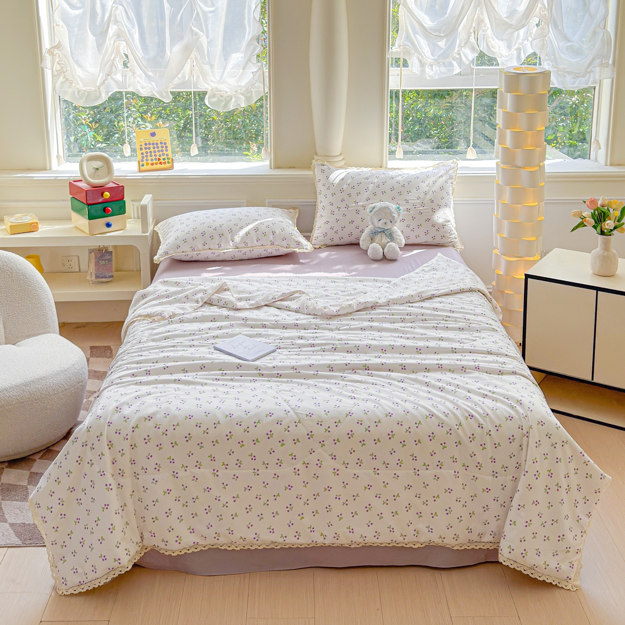 91家纺网 家纺一手货源 找家纺 （总）可思家纺 2025新款针织棉双层纱夏被