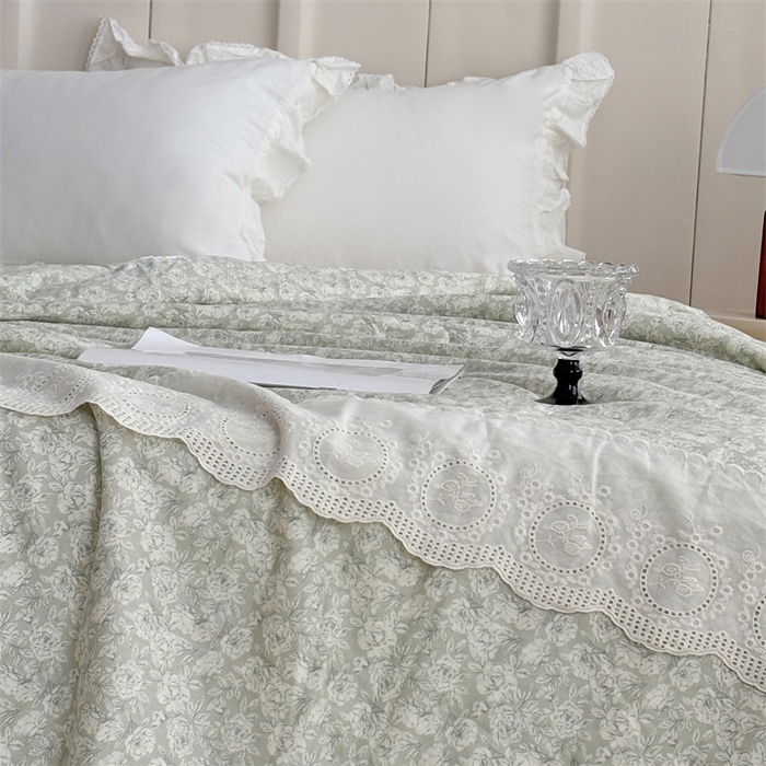 91家纺网 家纺一手货源 找家纺 久典家居 2025新款全棉有氧双层纱夏被 初夏