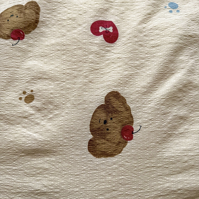 91家纺网 家纺一手货源 找家纺 星巴k家纺 2025新款春夏云感双层纱A类母婴级三角针夏被贝壳边夏凉被贝壳绣【可提供买家秀】 贝壳绣-樱桃小熊