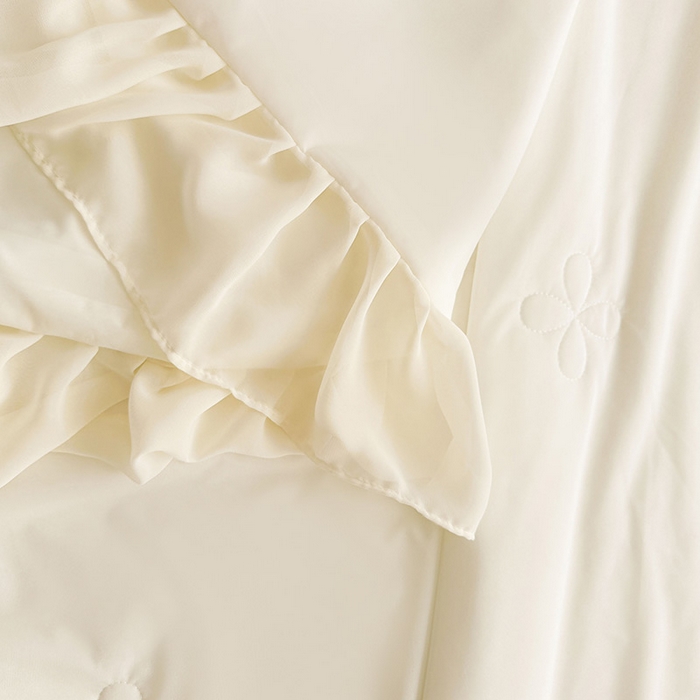 91家纺网 家纺一手货源 找家纺 （总）好儿喜家纺 2025新款春意浓系列凉席床裙冰丝席床罩凉席韩式凉感豆豆凉席床盖