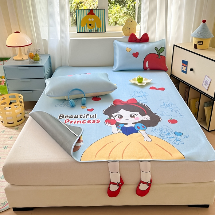 91家纺网 家纺一手货源 找家纺 （总）一霖家纺 2025新款大版300D冰藤席席子凉席三件套