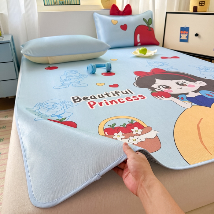 91家纺网 家纺一手货源 找家纺 （总）一霖家纺 2025新款大版300D冰藤席席子凉席三件套