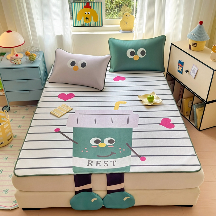 91家纺网 家纺一手货源 找家纺 （总）一霖家纺 2025新款大版300D冰藤席席子凉席三件套